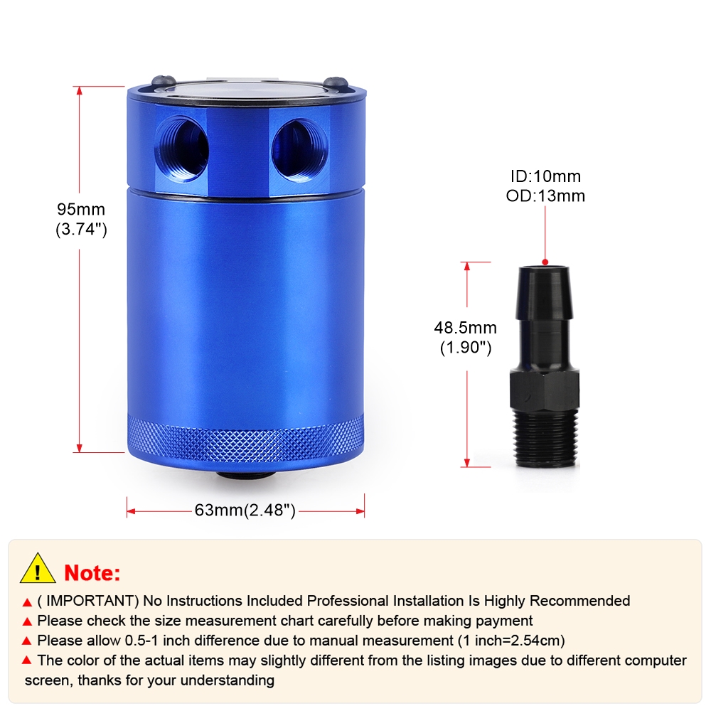 Oil Catch Can Baffled Aluminum - Oil Drain Tank review and price